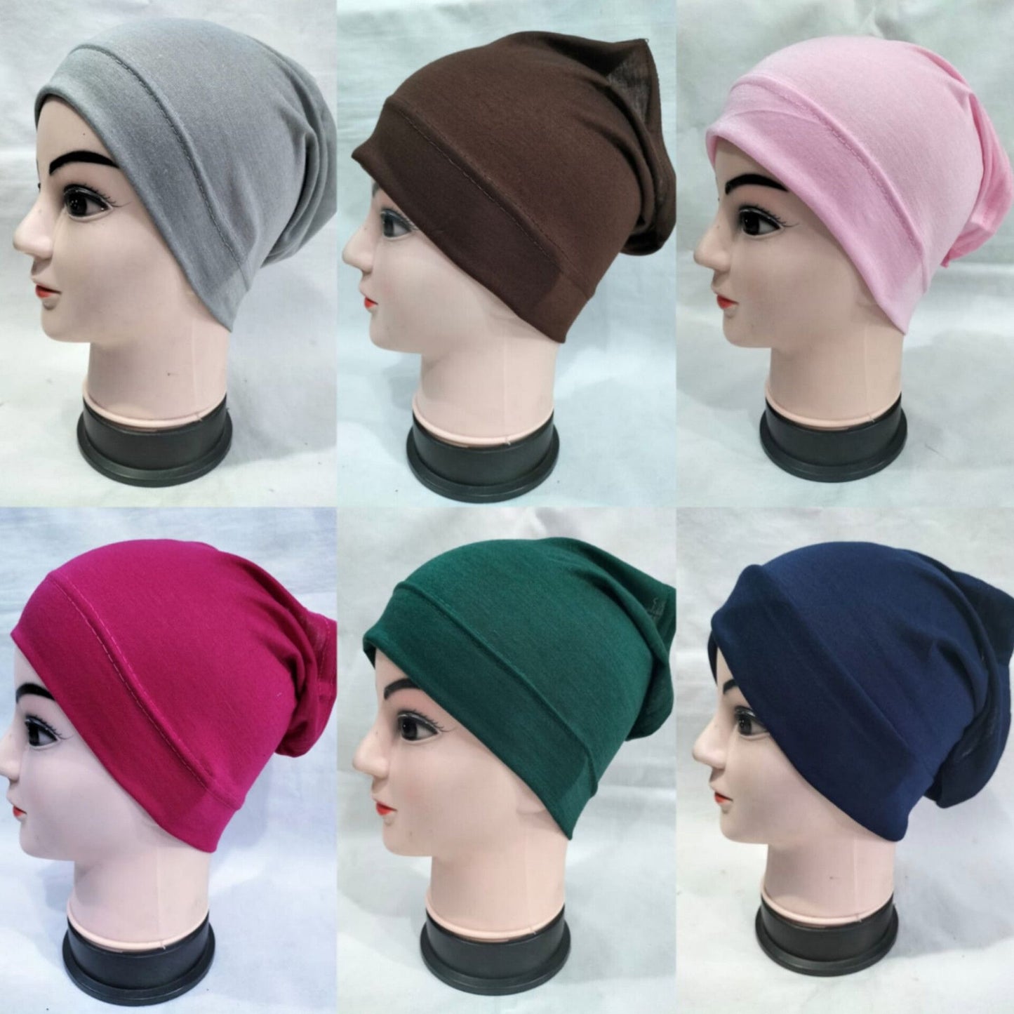 Pack Of 12 PCS Hijab Tube Cap Under Scarf Hijab Cap-Head Cover Inner Caps Women Muslim Inner Hijabs Cap Underscarf Hijab for Girls