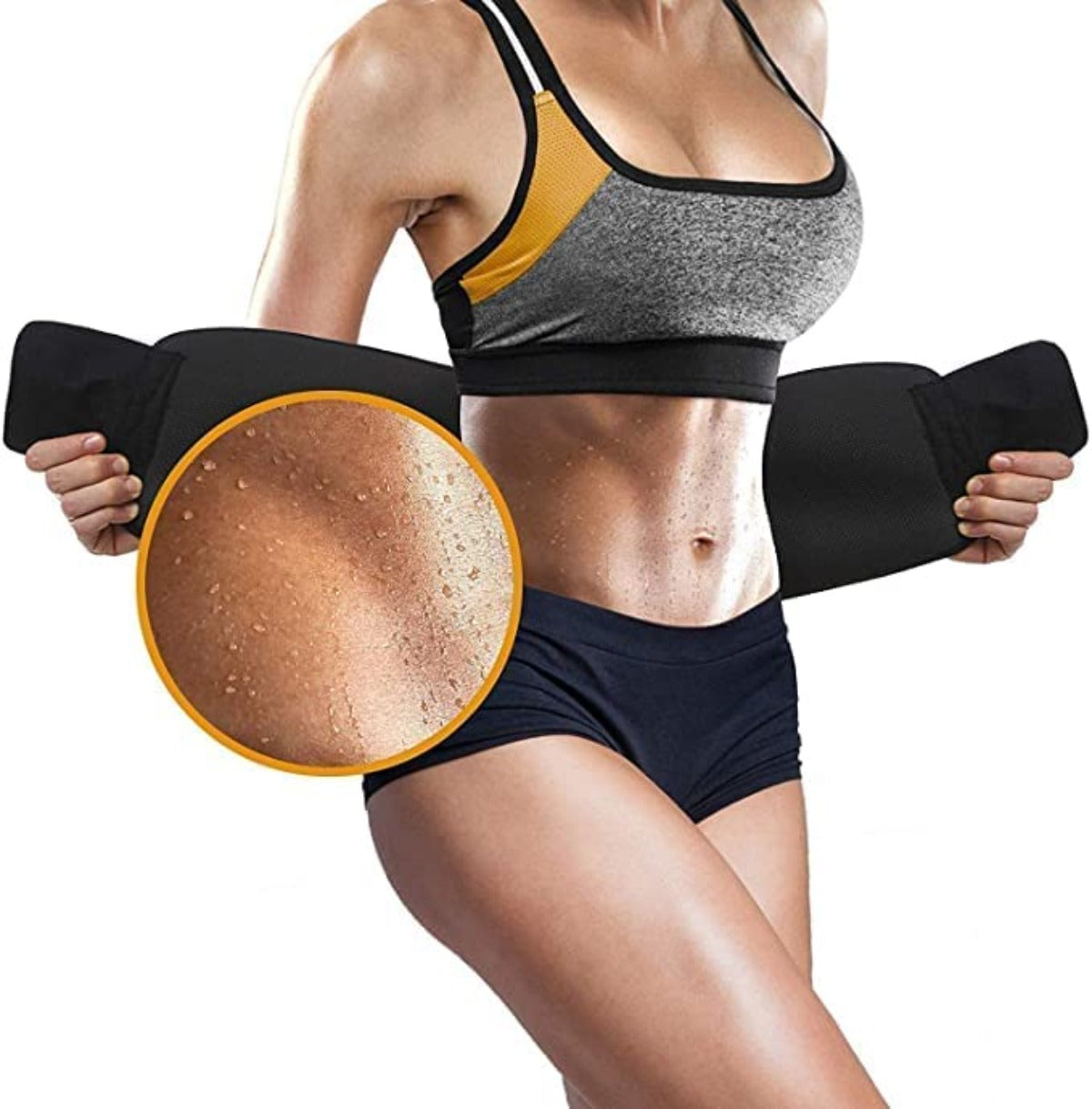 Slimming Taping Hot Shaper Sweat Slim Belt Fat Cutter & Fat Burner Hot Shaper Hot Belt Free Size for Men & Women