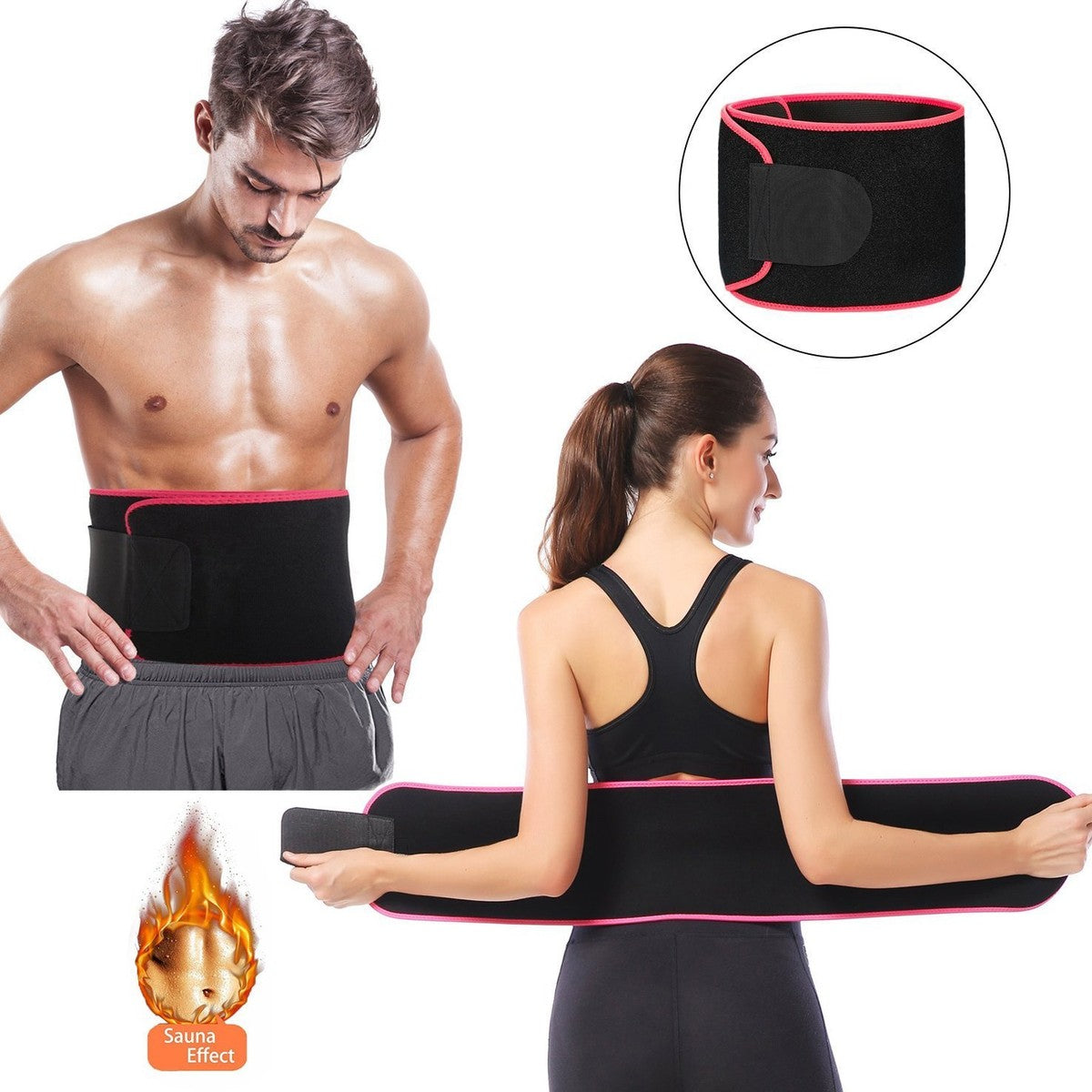 Slimming Taping Hot Shaper Sweat Slim Belt Fat Cutter & Fat Burner Hot Shaper Hot Belt Free Size for Men & Women